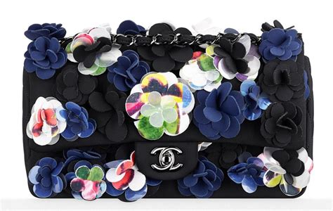 chanel neoprene flower embellished flap bag|chanel flap pattern.